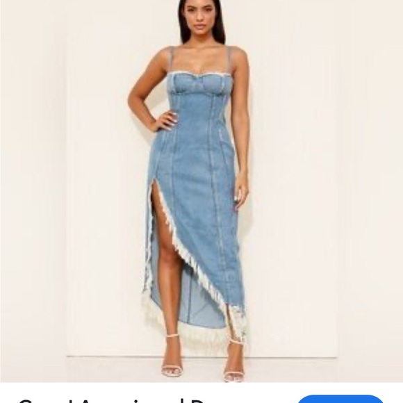 Good American Denim Blue Maxi Dress - Picture 1 of 5